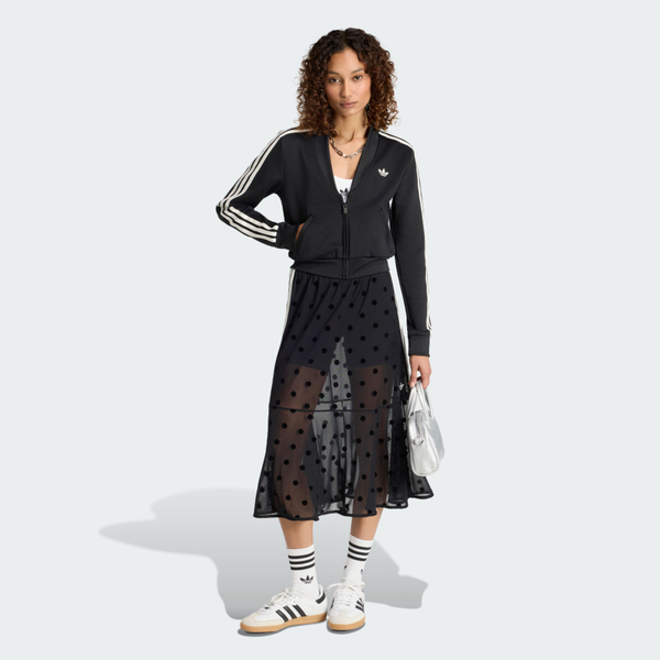 Adidas 愛迪達 Skirt KV1177 女 透薄波點半截裙 黑 亞版