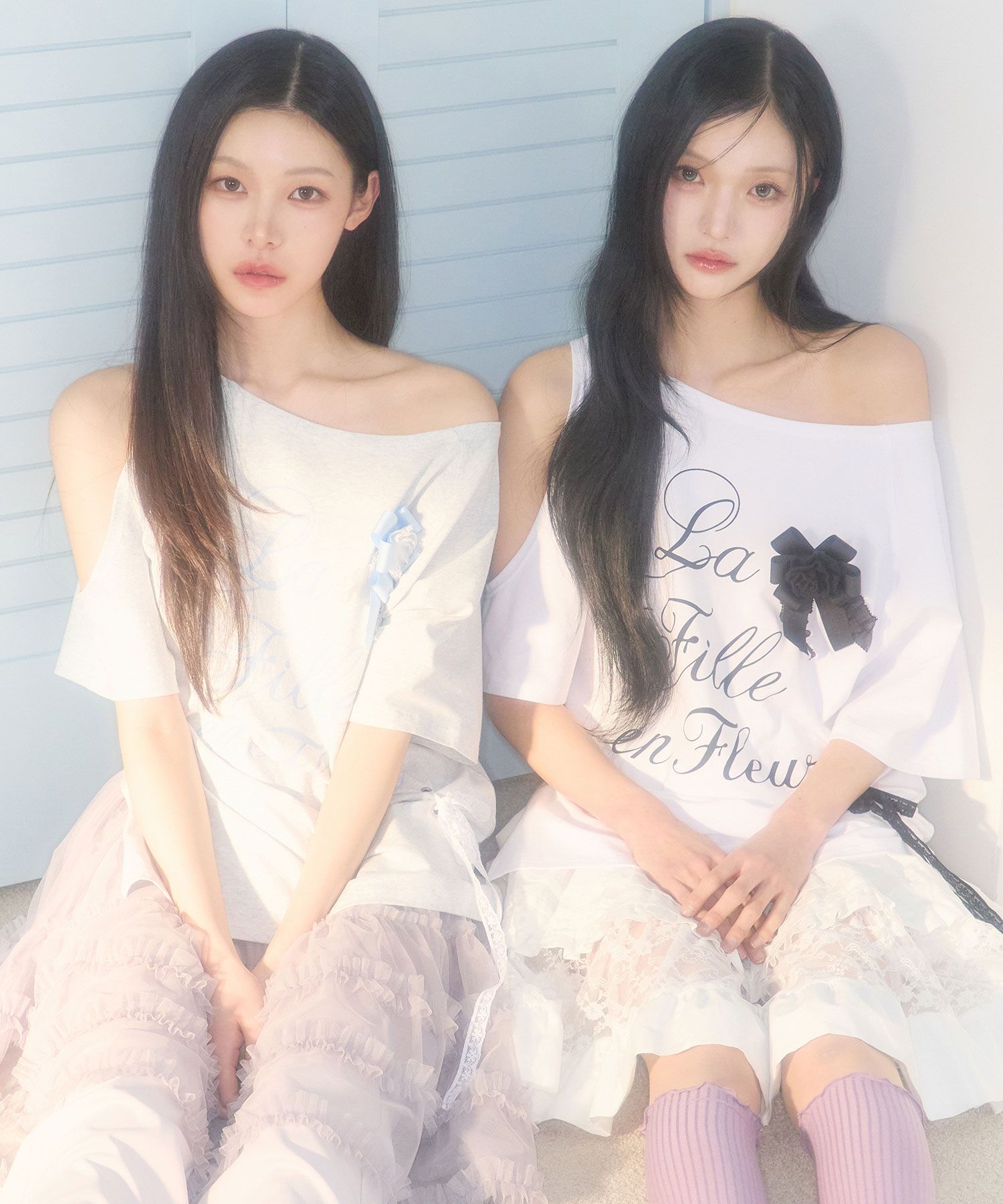 ILLIGO 鏤空玫瑰花結上衣 白色 26SMTOP24WH