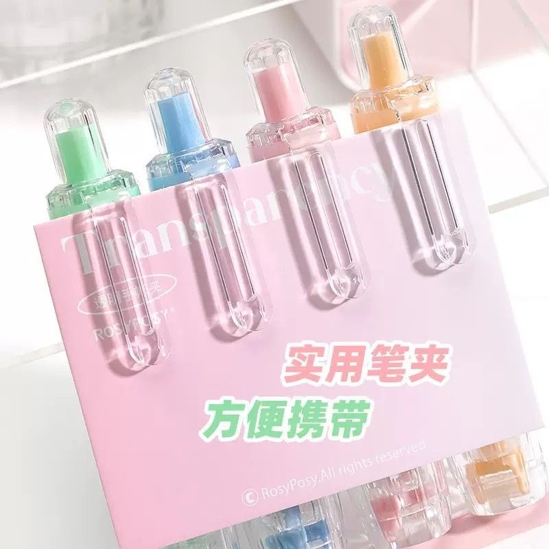 按动式点点胶ins高颜值高粘度可替换芯式点状双面胶手工 颜色随机
