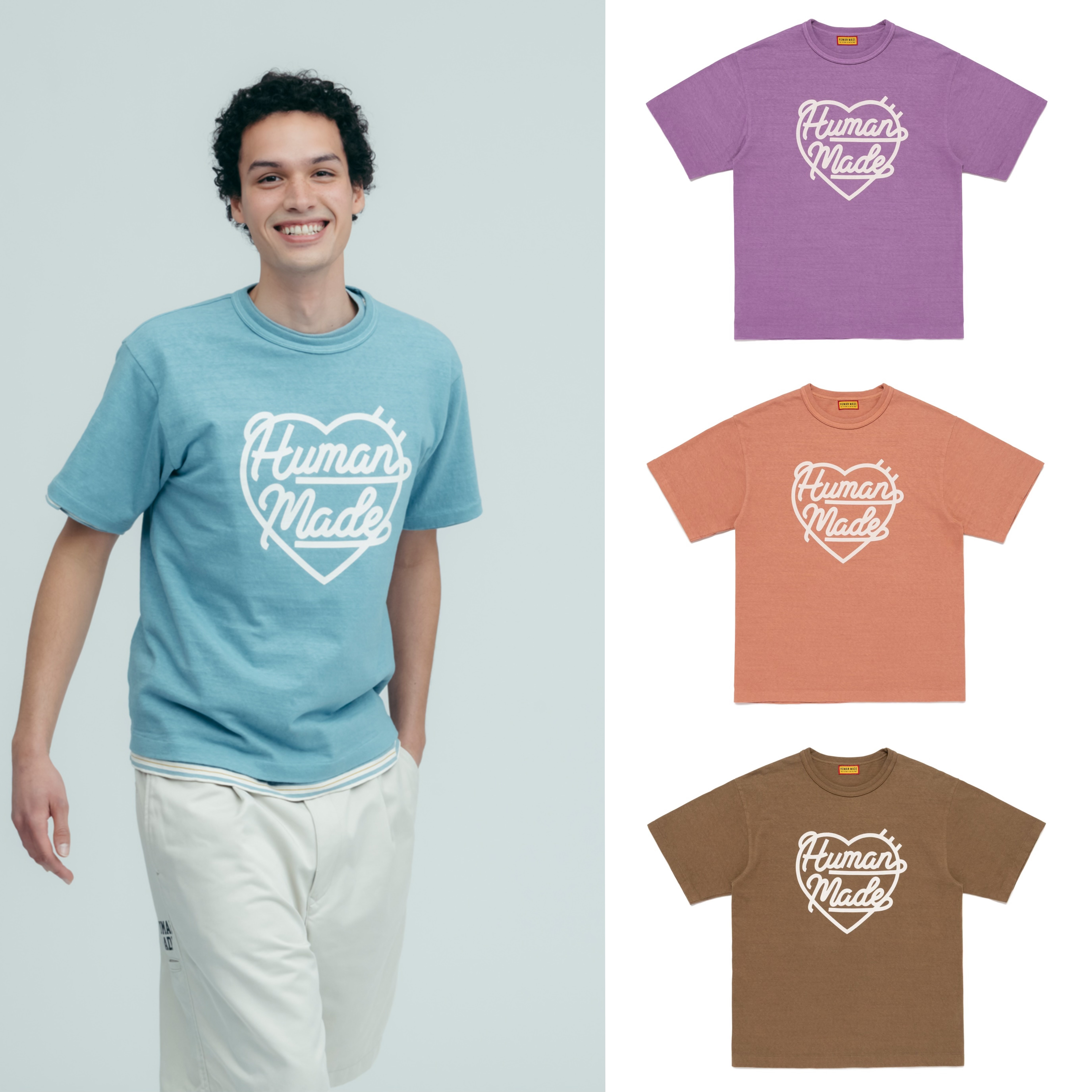 預購┃日本製 HUMAN MADE COLOR T-SHIRT 愛心 LOGO 彩色 短袖 短T
