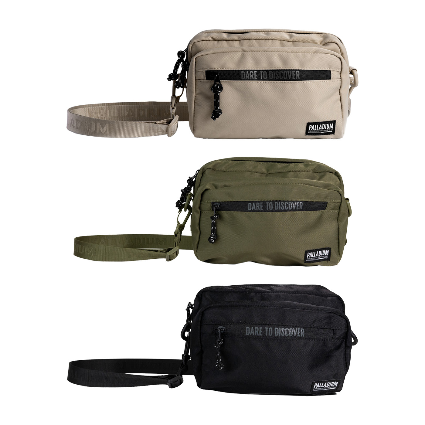 PALLADIUM U HA PACKING POUCH 黑 米 綠 尼龍 防水 鑰匙圈 可調節背帶 休閒 隨身小包 肩背包 斜背包【BG691】
