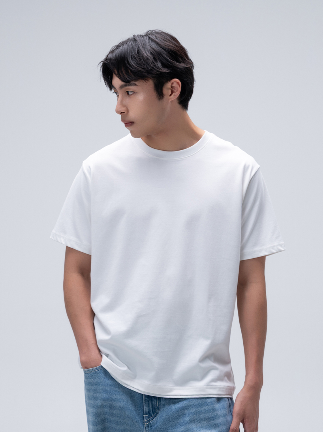 【期間限定】智能速乾棉寬鬆假兩件短TEE