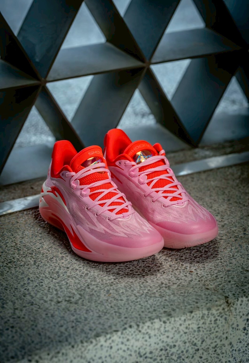 （連線代購商品）ANTA A-Shock 7 PRO Pink Flame 粉紅火焰 緩震回彈 耐磨 實戰 籃球鞋【112531126S-1】