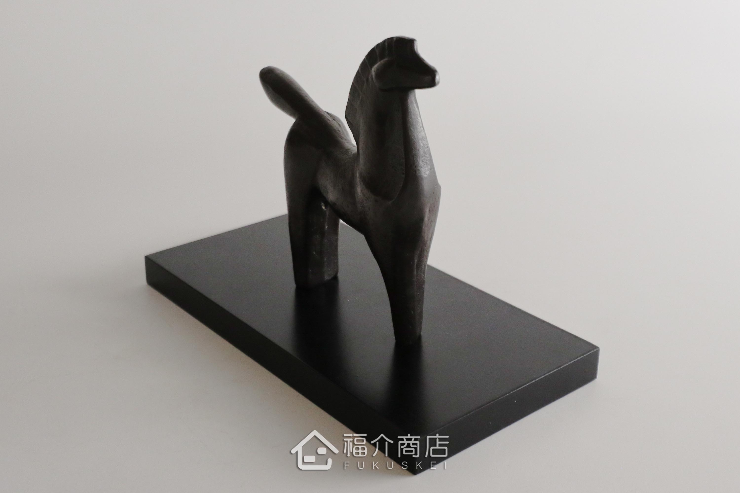 銅製十二生肖的馬造型開運置物