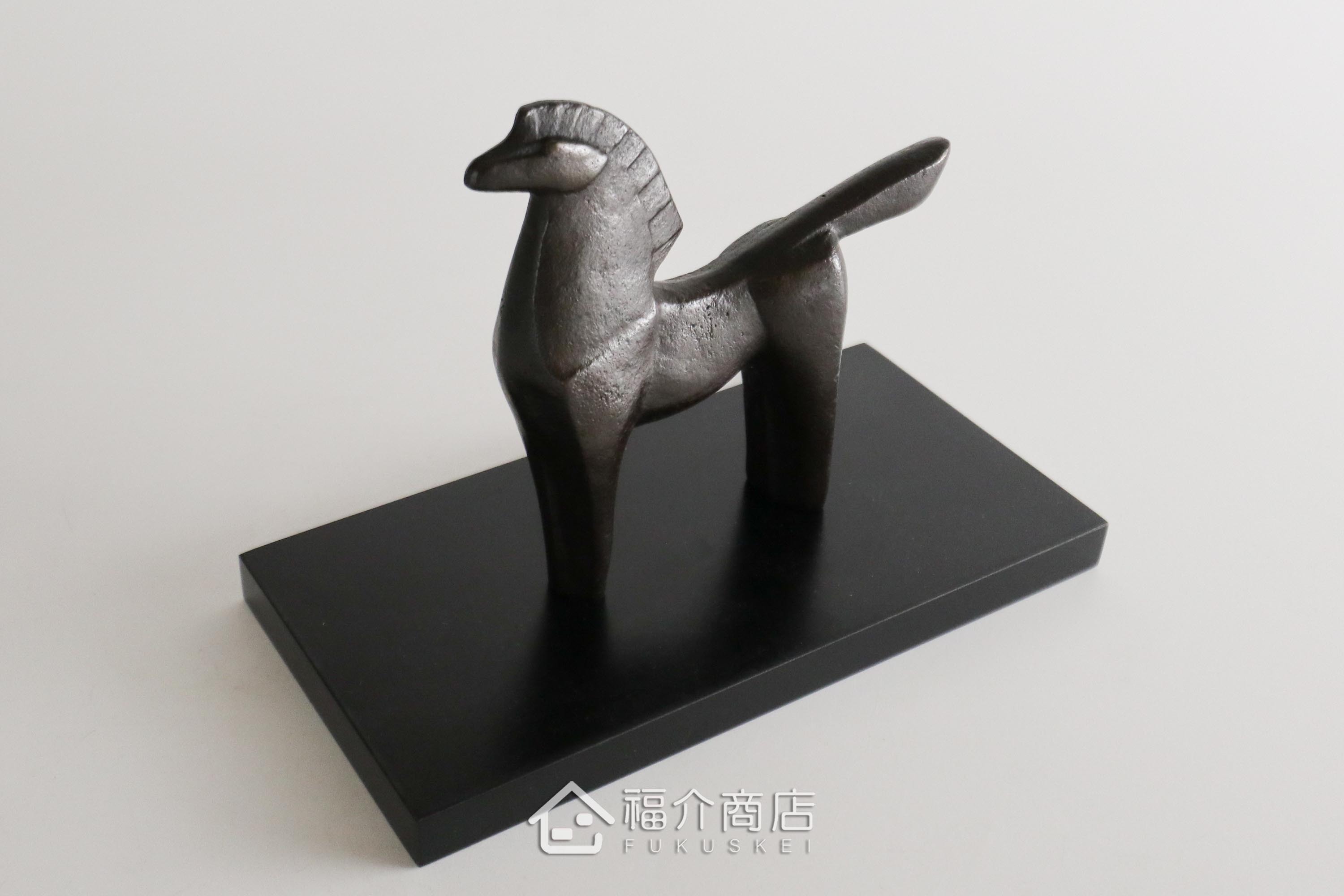 銅製十二生肖的馬造型開運置物