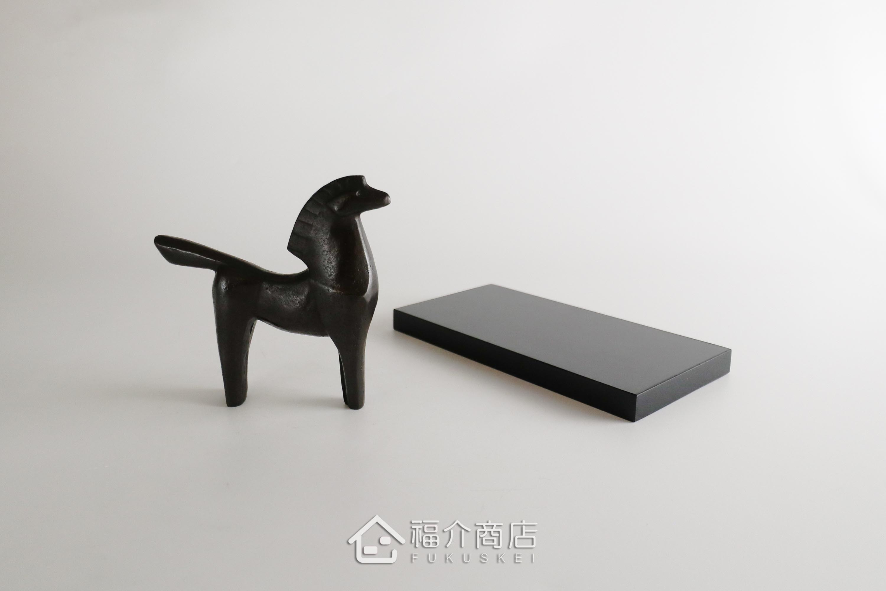 銅製十二生肖的馬造型開運置物
