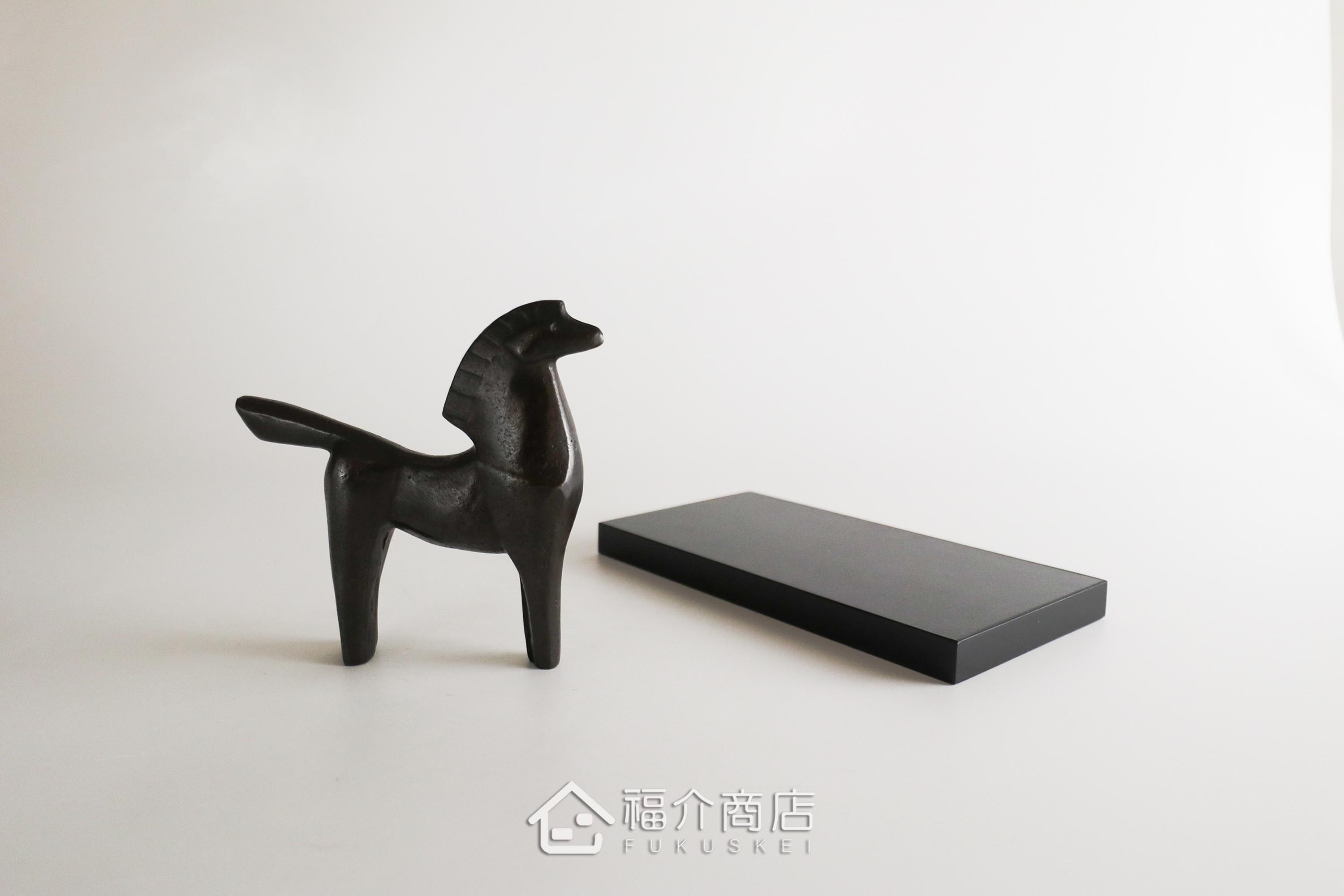 銅製十二生肖的馬造型開運置物