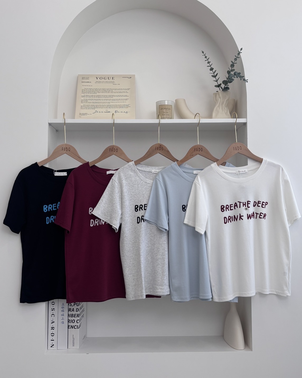 法朵Fado shop｜植絨字母印圓領T 0215041 五色