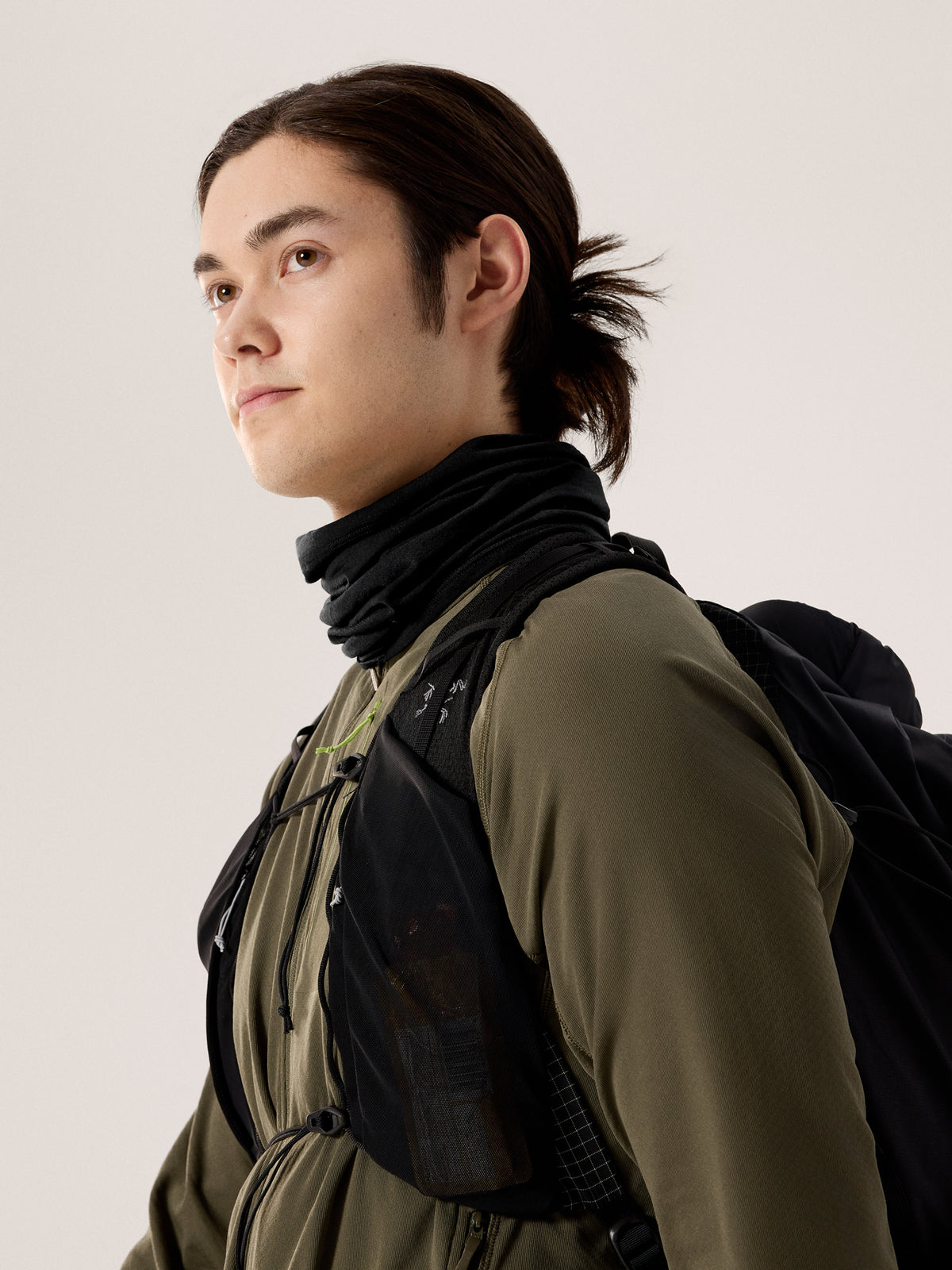 Arc'teryx 始祖鳥 美麗諾羊毛圍脖 黑/極地白 26ss