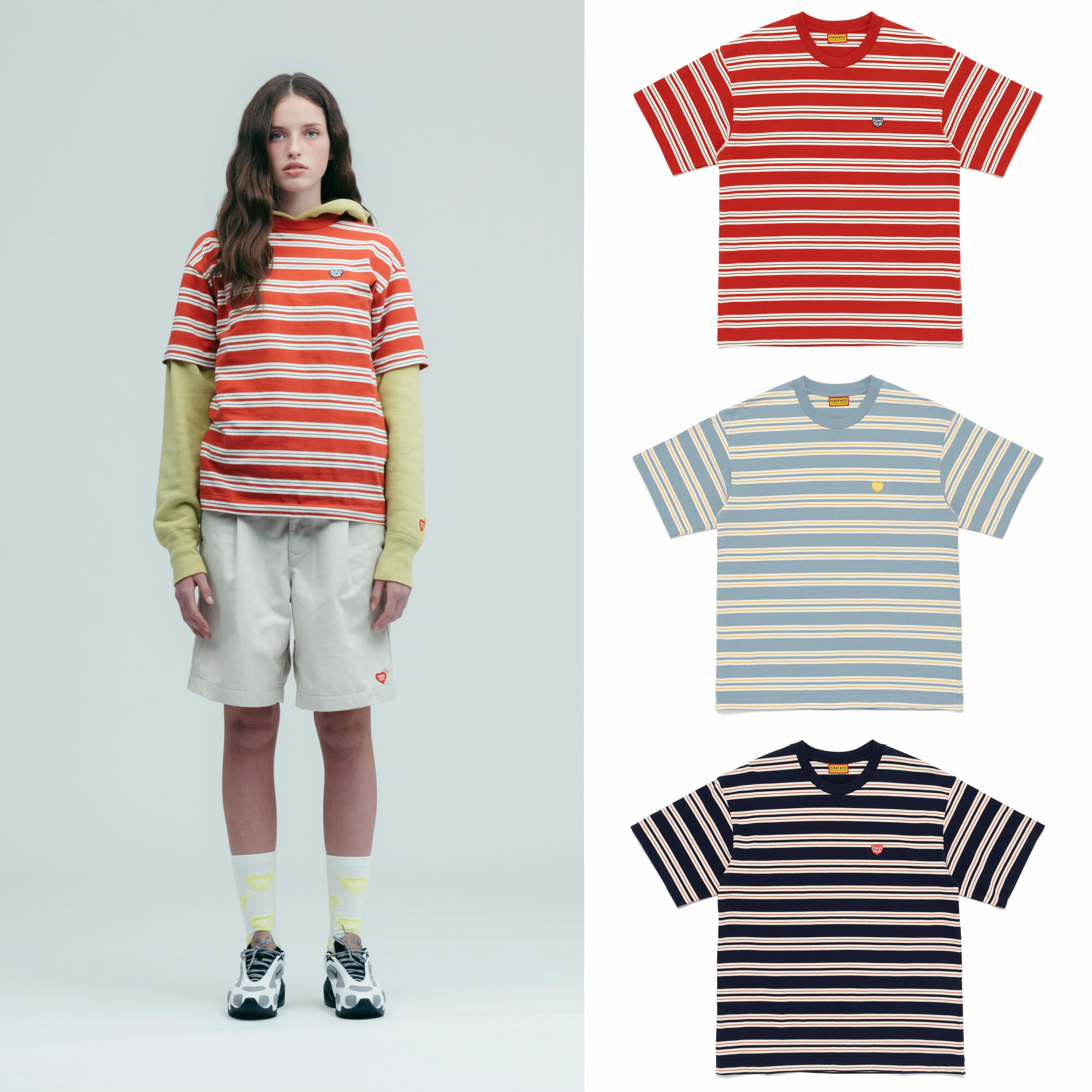 預購┃日本製 HUMAN MADE STRIPED T-SHIRT 條紋 短T