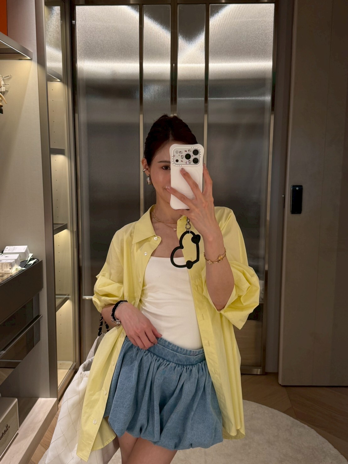 #AG65可愛牛仔花苞澎澎褲裙