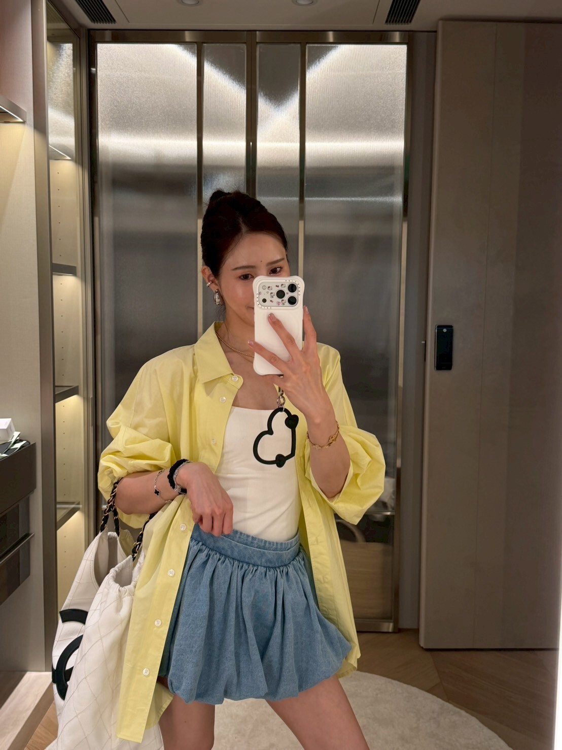 #AG65可愛牛仔花苞澎澎褲裙
