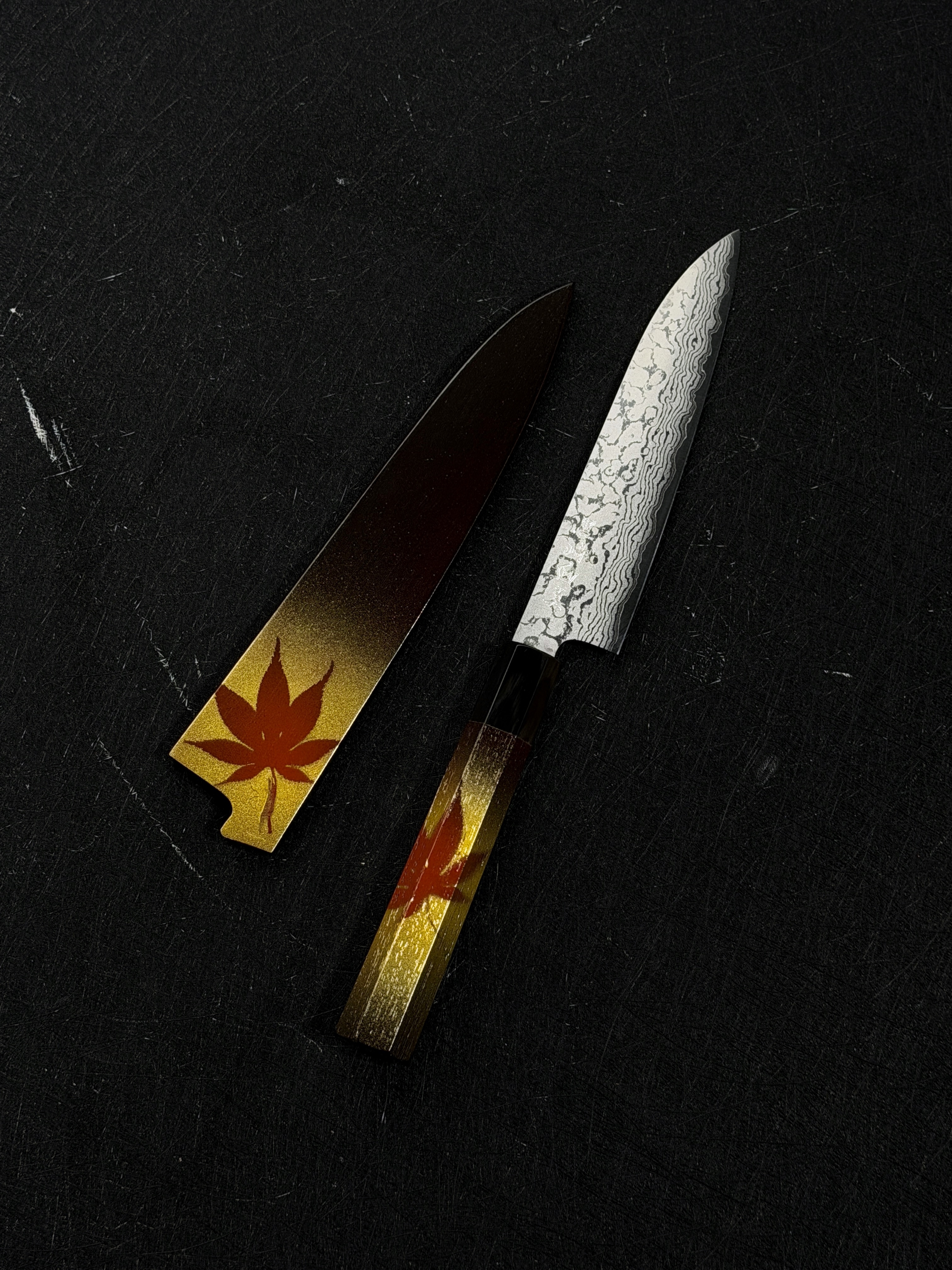 Makoto Kurosaki VG7 Damascus Petty Momiji Set