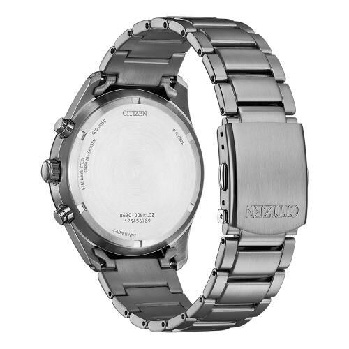 【CITIZEN 星辰】  時尚 超強夜光 光動能 真三眼計時 不鏽鋼 手錶 CA4677-50H