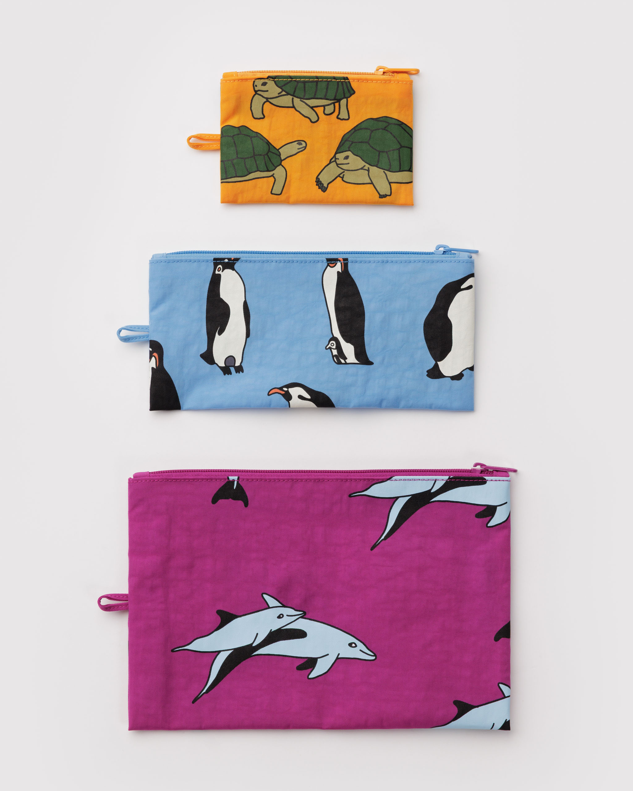 Flat Pouch Set - Vacation Animals｜BAGGU