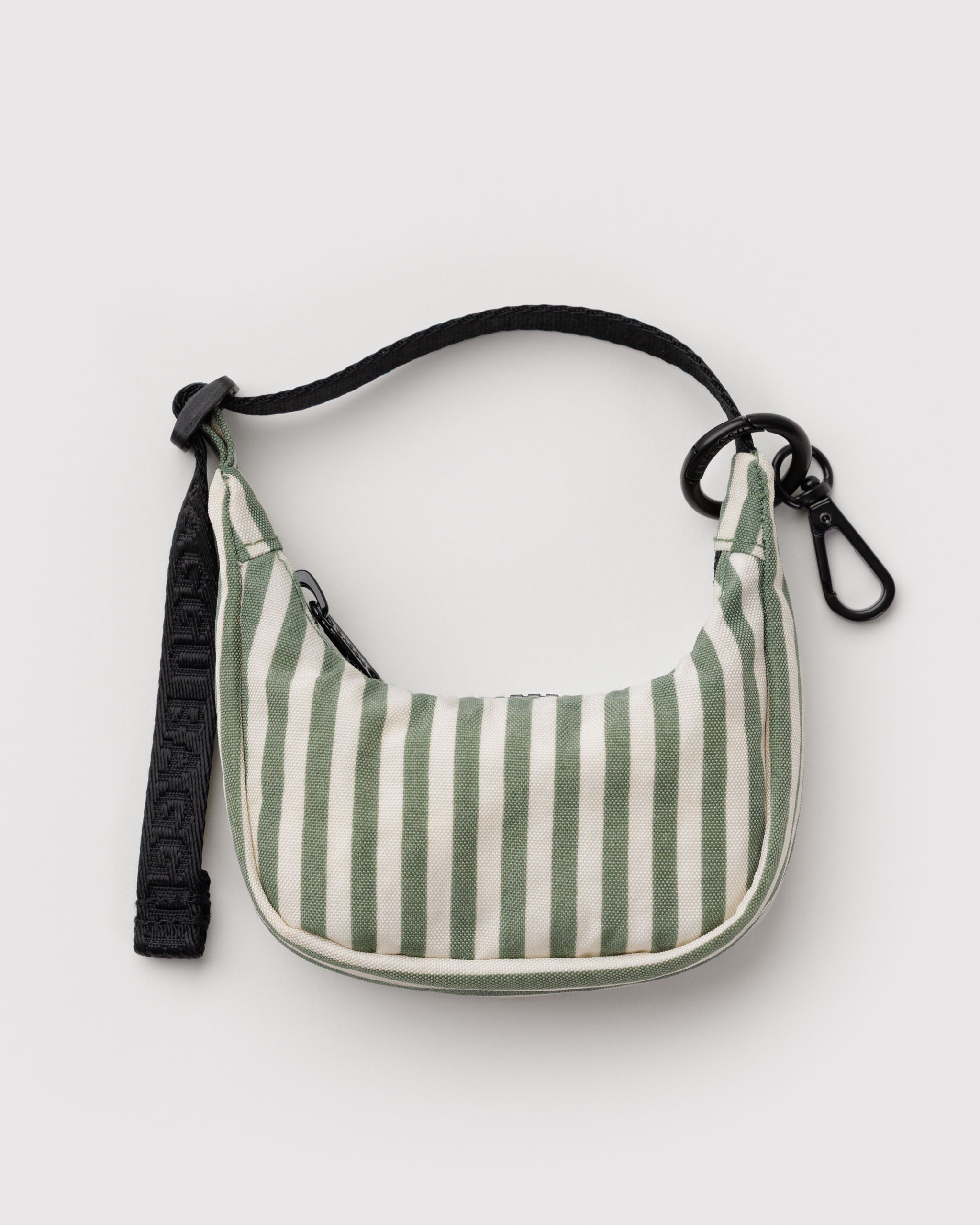 Crescent Bag Charm - Sage Stripe｜BAGGU