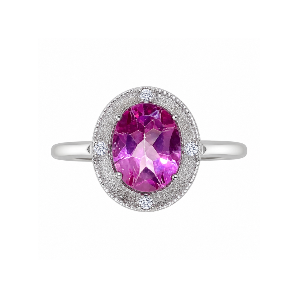 Rose Charm Romance | Pink Topaz Vintage Ring
