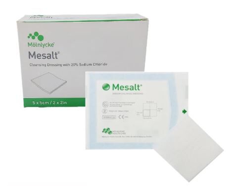 Molnlycke Mesalt - Cleaning Dressing with 20% Sodium Chloride (5 x 5cm)  1pcs