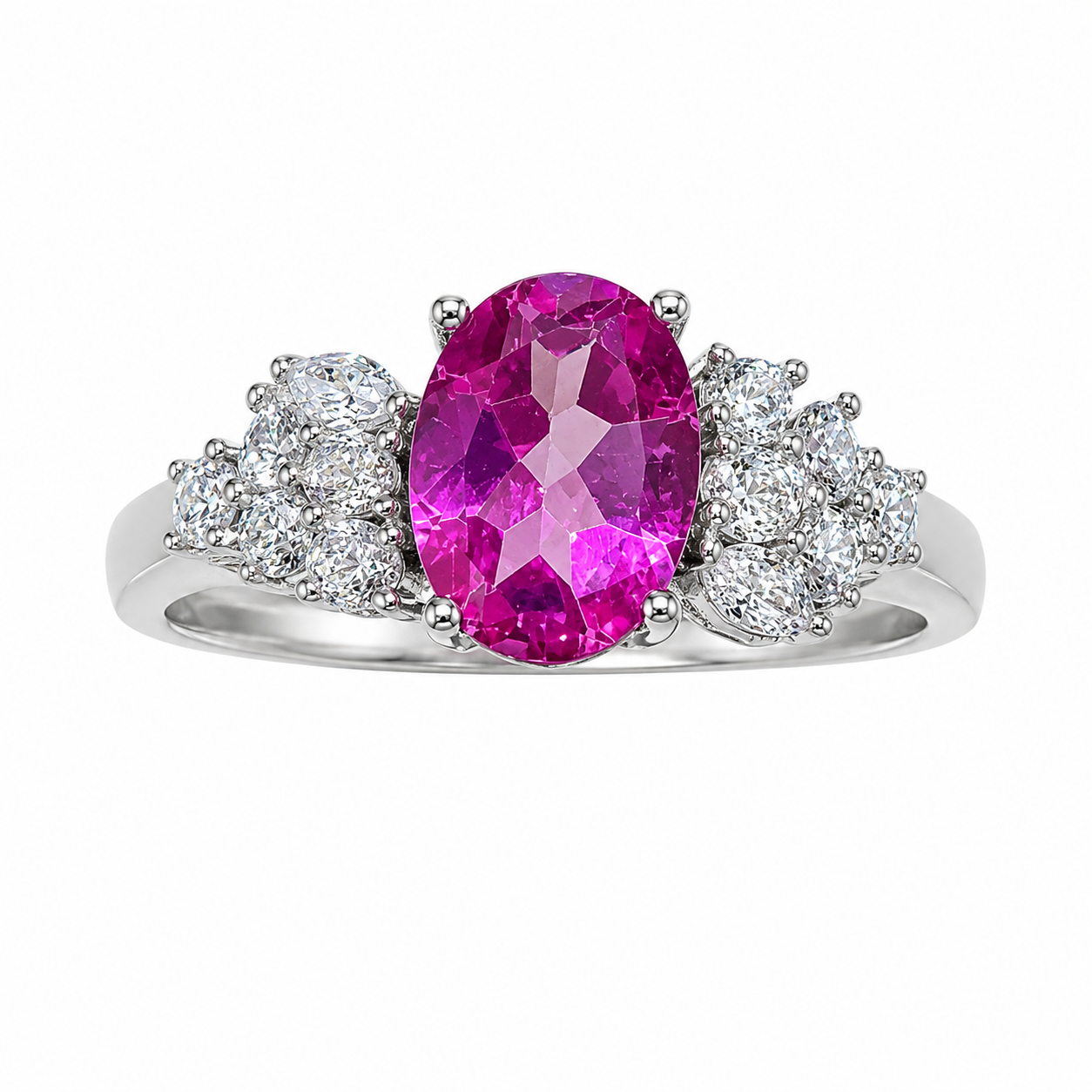 Pink Diamond Elegance | Pink Topaz Luxury Ring