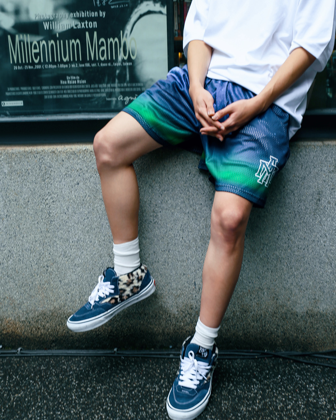 【逢甲 FUZZY】MTA Aurora Mesh Shorts 網布 極光 星空 短褲 藍 M26SBS4