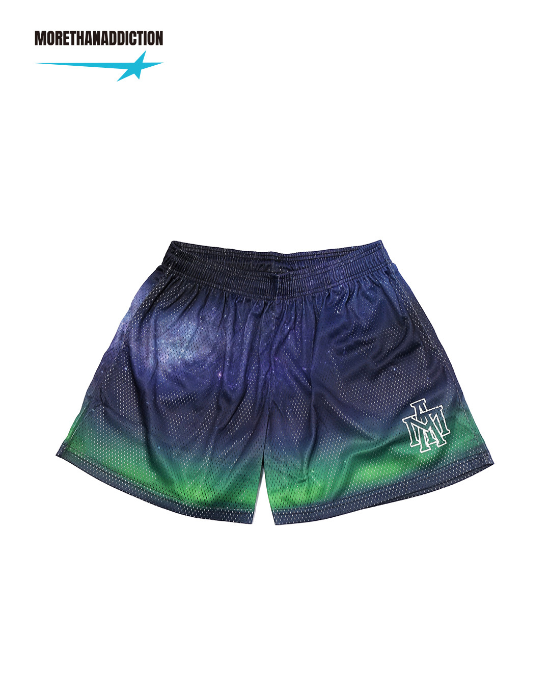 【逢甲 FUZZY】MTA Aurora Mesh Shorts 網布 極光 星空 短褲 藍 M26SBS4