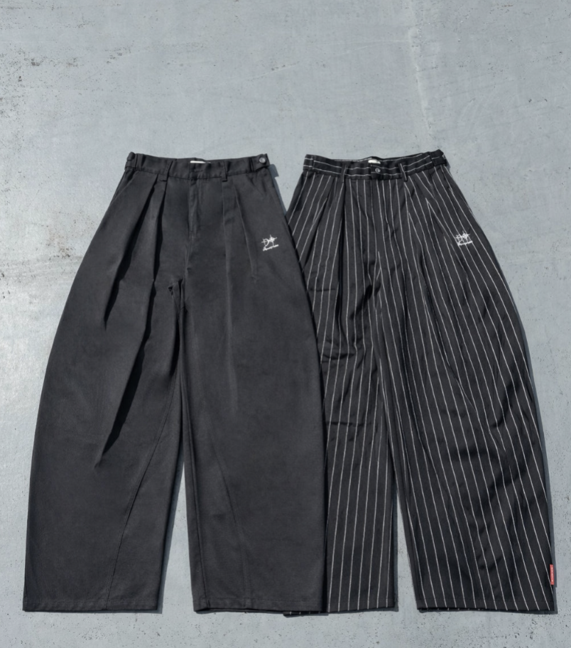 Wide Tuck Chino Pants