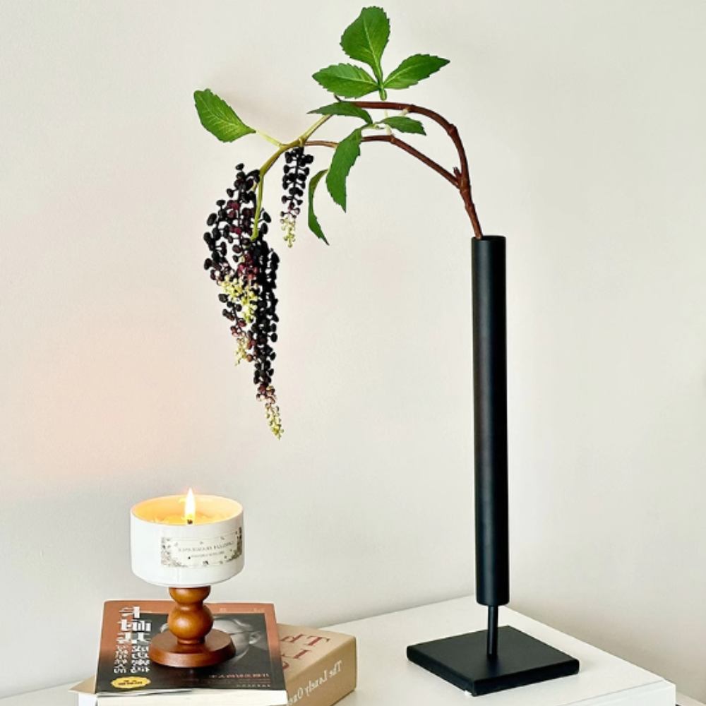 侘寂風鐵藝細長花器 樣品出清｜特價品