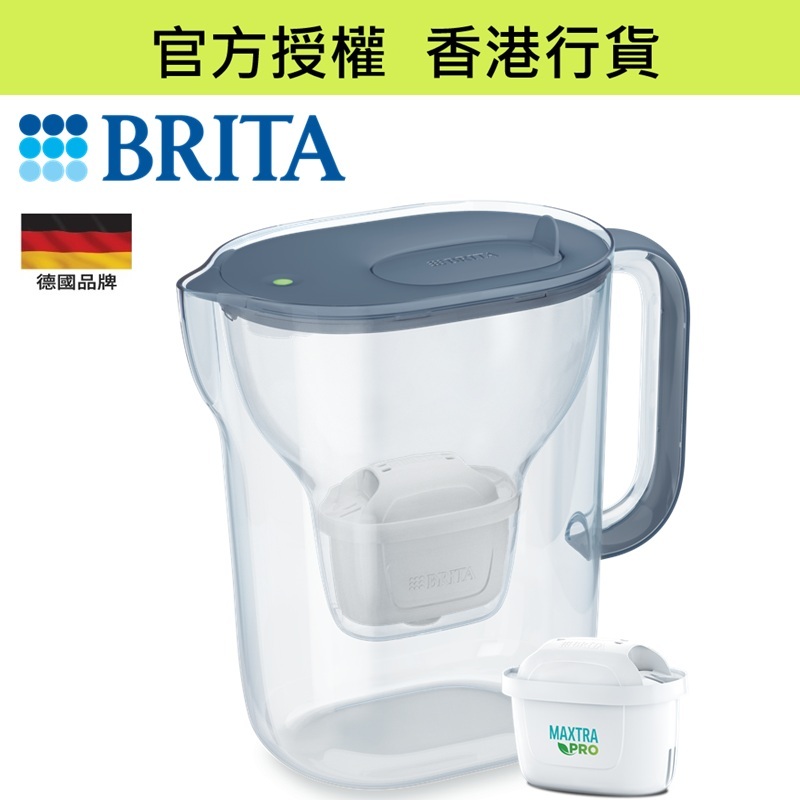 德國品牌BRITA 3.6L (濾水量2.3L) Style Essential XL 濾水壺 (內含濾芯1件) 石灰藍 -1058285