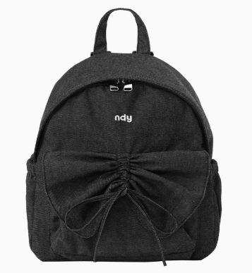 EF89-90 Nerdy Denim Ribbon Shirring Mini Backpack