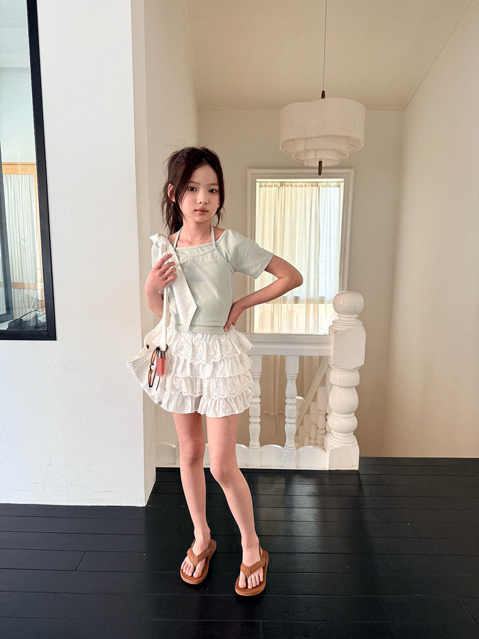 正韓夏CCOMMA 兩色個性綁帶上衣