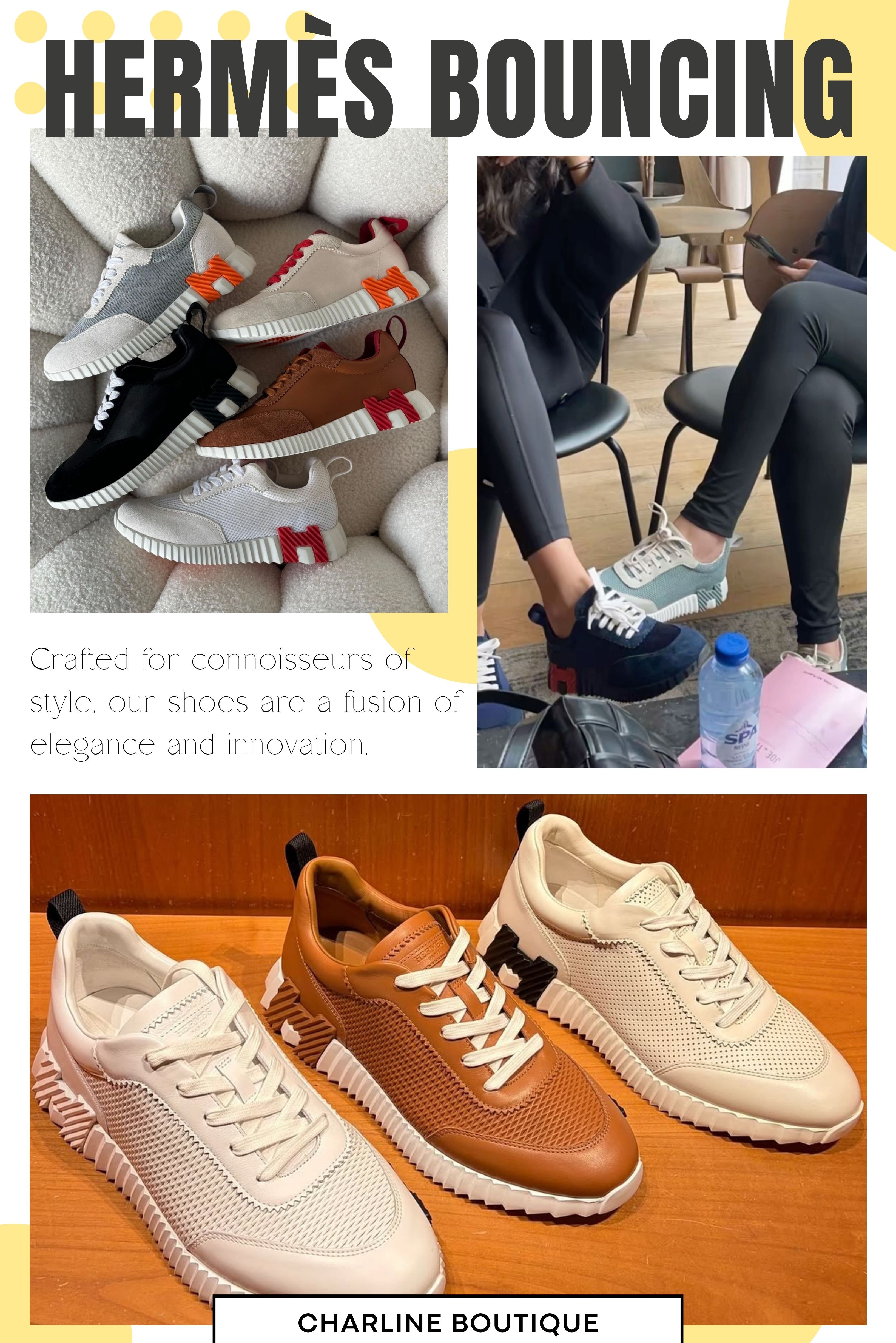 Hermès Bouncing 深度解析：10 個玩家最關心的實穿 QA  Q1：Hermès Bouncing 哪個材質最值得入手？  最推薦麂皮 + 科技網布 + 羊皮內裡的拼接款，舒適、輕盈、精品感三者平衡，是最不容易後悔的選擇。如果偏好靜奢感或有正式場合需求，全小牛皮款皮革光澤更有份量，但相對稍重、透氣性弱一些。  第一次穿上網布款的人，很多都會在門口愣一下——不是因為太緊，而是因為太軟、太輕，輕到不確定自己有沒有穿好。那個羊皮內裡的柔軟度，加上科技網布的透氣感，跟你對「精品鞋」原本的預期完全不一樣。尤其是亞洲悶熱的夏天，或是長途飛行落地後馬上要趕行程，這種差異真的非常有感。麂皮的存在讓整體氣質不會太休閒，多了一種「隨便穿就很有型」的層次感。很多人說原本還擔心網布款不夠高級，上腳之後才發現自己多慮了。    Q2：最近最紅的 Hermès 運動鞋是哪一雙？  目前市場熱度與討論度最持久的是 Bouncing Sneakers。其他值得關注的還有走極簡路線的 Get Sneakers、復古薄底的 Jet Sneakers，以及配色大膽的 Rapid Sneakers。  精品球鞋每一季都有新話題，但話題退了之後留下來的，通常才是真正有人在穿的款式。這幾年你去問任何一個開始認真收愛馬仕鞋的人，十個裡面大概八個都繞不開 Bouncing 這個名字。它紅得很有道理——馬蹄形厚底搭上輕量化腳感，剛好踩在精品日常化這個大趨勢上。  除了 Bouncing，Jet Sneakers 這兩年討論度也快速攀升，低重心薄底的復古感讓很多人叫它「Hermès 版德訓鞋」，說真的這個形容很準。Get Sneakers 則是那種完全沒有大 Logo、只有懂的人才看得出來的款式，Quiet Luxury 控幾乎人手一雙。    Q3：Hermès 男生球鞋怎麼選？  男士最常被推薦的是 Bouncing 和 Quicker 這兩款。追求經典低調選 Quicker，追求舒適感與穿搭存在感選 Bouncing，第一次入手的話 Bouncing 通常比較難後悔。  很多男生對精品鞋的第一個顧慮是會不會太招搖，但實際穿上之後反而發現它比想像中低調太多——那個 H 不張揚，整體輪廓乾淨，搭牛仔褲或休閒西裝褲都完全自然。很多常出差的商務人士後來選 Bouncing，理由很直接：機場、開會、晚餐，一雙鞋就夠了。  Quicker 是那種永遠不會錯的款式，側邊斜線 H 極度克制，想要簡單耐看的人幾乎閉眼選就好。Bouncing 則更受年輕一代喜歡，走路體感和穿搭存在感都更強一些，兩款各有各的擁護者。    Q4：Hermès 運動鞋真的好穿嗎？還是在騙人？  在精品球鞋這個類別裡，Hermès 確實屬於偏好穿的前段班。鞋楦偏窄是唯一要注意的點，肉腳或高腳背建議拿大半號，搭厚一點的運動襪，腳感才會最完整。皮革款穿久有折痕是正常現象，把它當精品休閒鞋對待就好。  很多人第一次穿 Bouncing 出門是去逛街，回家之後腳的狀態比穿慣用運動鞋還輕鬆，那個反應幾乎都一樣：「欸，比我想的還好穿耶。」羊皮內裡柔軟到有點過分，新鞋磨腳的機率大幅降低，這對精品鞋來說真的不是理所當然的事。網布款的透氣性更是明顯，旅行走一整天也不會有那種悶腳的感覺。  不過鞋楦偏窄這件事還是要講清楚，如果你的腳偏寬或腳背高，正常尺碼長時間穿下來還是會有壓迫感。大半號加上略厚的運動襪，整個腳感就會完全不同。    Q5：除了 Hermès，2026 年還有哪些精品運動鞋值得關注？  Loro Piana 360 Flexy Walk、Celine Trainer、Loewe Flow Runner、Chanel Trainer 都是 2026 年討論度很高的選項，共同特色是 Logo 感不強、真的好穿、耐看不退流行。  現在精品球鞋市場有趣的地方在於，真正在行的人選鞋的邏輯變了——不再是「這牌子夠不夠響」，而是「這雙鞋我願不願意每天穿出門」。這個標準篩掉了很多純靠話題撐起來的款式，留下來的幾乎都是真的有質感、真的舒服的選項。  Loro Piana 360 Flexy Walk 輕軟到誇張，一腳踩上去你會忍不住原地走來走去確認自己真的穿了鞋；Loewe Flow Runner 復古跑鞋輪廓加上文藝配色，旅行穿搭超好用；Chanel Trainer 則是那種每一季都在保值的女款經典，幾乎不需要多解釋。走的都是「懂的人才看得出來」的路線，這條路現在越來越主流。    Q6：2026 年現在流行什麼鞋款？  復古、輕量、去 Logo 化是 2026 年的主旋律。薄底復古鞋型如 adidas Samba、Puma Speedcat 持續主導市場，Gorpcore 機能風同樣沒有退燒，Hermès Jet、Miu Miu 球鞋也都往這個方向靠。  如果你最近幾年都在追老爹鞋，現在可以慢慢換個方向了。那些厚重誇張的輪廓正在退場，取而代之的是一種「看起來很輕鬆，但其實很有質感」的風格。路上開始看到越來越多人穿 Samba，越來越多人討論薄底、低重心、復古輪廓，這不是一時的潮流，是整個審美方向在轉彎。  Gorpcore 戶外機能風也完全沒有要退的意思，Salomon 和 Hoka 早就不只是運動鞋了，是日常穿搭的一部分。大家選鞋越來越在意的只有一件事：能不能久走、夠不夠輕、穿很久都不會膩。    Q7：Hermès 最值得買的鞋款是哪雙？  以經典地位來說，Oran 涼鞋是第一名；以全年實穿率來說，Bouncing 和 Chypre 涼鞋的勝率更高。預算只有一雙的話，看你想要的是「收藏感」還是「天天穿」。  愛馬仕鞋的玩家圈裡有個有趣的現象：很多人第一雙買的是涼鞋，但最後穿壞的是球鞋。原因很簡單——球鞋可以天天穿，涼鞋要看天氣，那雙 Oran 往往在鞋盒裡等著最完美的場合出現。這不是說 Oran 不值得，它的 H 鏤空設計幾乎是 Hermès 鞋履裡最經典的存在，黑色和焦糖色每年都還是熱門缺貨色。  只是「最值得投資」跟「最常穿」本來就是兩個問題。很多人從 Oran 入門，然後因為 Bouncing 的舒適度，開始陷入包色的回頭客人生——這條路好像大多數玩家都走過。    Q8：Hermès 鞋子版型偏大還是偏小？  版型接近正常，但寬度偏窄，這是歐洲鞋楦的普遍特性。腳板偏寬或腳背高的人建議大半號，各鞋款差異較大，Bouncing 是相對最友善的鞋型。  試穿的時候覺得剛好，走半天之後開始覺得有點緊——這是很多人第一次買愛馬仕皮革鞋的共同經歷。歐洲鞋楦本來就不是為亞洲腳型設計的，偏窄是普遍現象，不是你的腳有問題。有些人第一雙買了正碼，穿了兩三次腳背有點痠，換了大半號之後才覺得「這才是它本來的感覺」。  各款差異蠻大的：Oran 偏窄底硬，肉腳一定要大半號；Chypre 有魔鬼氈，調整空間多一點；Bouncing 是最好入門的鞋型，正常尺碼或稍鬆都可以，搭厚襪子腳感更完整；皮革款普遍有磨合期，撐過去就是你的形狀了。選尺碼的邏輯只有一個：能不能久走，遠比貼不貼腳重要。    Q9：買 Hermès 鞋子需要「配貨」嗎？  大多數鞋款不需要配貨，有尺寸有顏色直接帶走就好。但鞋子確實是累積 BKC 購買紀錄時最聰明的選項，實穿性遠高於珠寶或餐瓷。  圈子裡流傳一句話：「與其買放著不用的餐瓷，不如多收兩雙天天穿的 Bouncing。」聽起來很務實，但背後其實反映了一個真實的心態轉變——大家買 Hermès 鞋，越來越不是為了配貨，而是因為真的想穿。那個「買了真的會一直穿」的邏輯，讓鞋子自然成為最受歡迎的配貨選項。  Oran、Chypre、Bouncing 幾乎是目前最常見的三個配貨鞋款，原因也很簡單：這三雙都是真的有人在天天穿的東西，不是買回去放著充數的。    Q10：除了包包，愛馬仕還有什麼「隱藏版」好物？  Twilly 和絲巾是最好上手的入門單品；小皮件如 Calvi、Bastia 皮革等級與包款相同；Avalon 毛毯、Chaine d'Ancre 飾品、H Belt 都是圈內長期被推薦的經典好物。鞋履類則是近年成長最快、出場率最高的品類。  很多真正深入愛馬仕世界的人，到後來反而覺得包包不是最常用的那件東西。一條 Twilly 可以一週七天以不同方式出現，一個 Calvi 名片夾每天都在口袋裡，一張 Avalon 毛毯一年有一半的時間蓋在沙發上——這些東西的出場率，其實遠高於大多數包款。  精品等級的工藝，融入最日常的生活場景，這才是 Hermès 最讓人上癮的地方。很多人說，真正開始接觸 Hermès 之後，反而最常使用的是鞋子和小皮件，包包反而是偶爾才出場的主角。