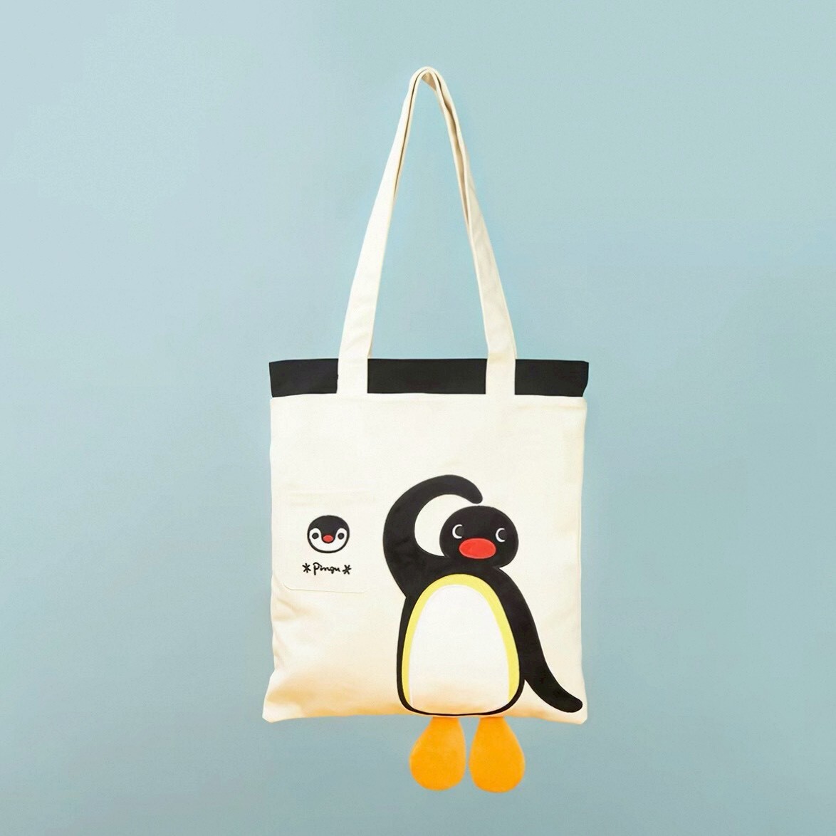 PINGU 企鵝家族 好友系列 露小腳 帆布肩背包