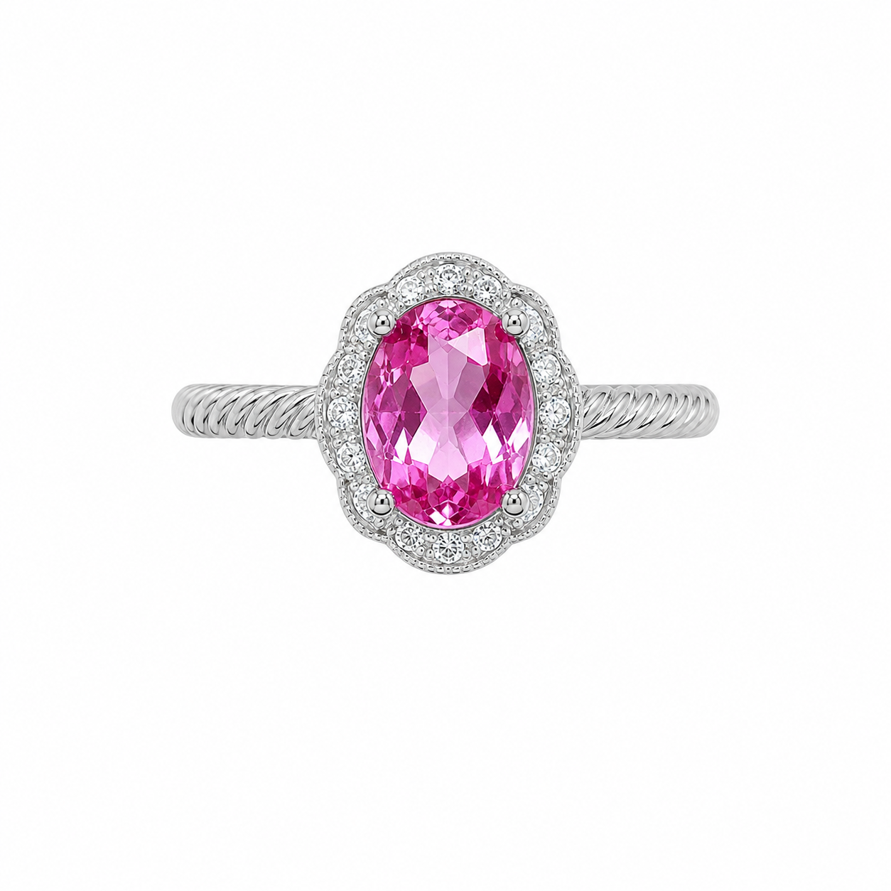 Sakura Love Glow | Pink Topaz Cocktail Ring
