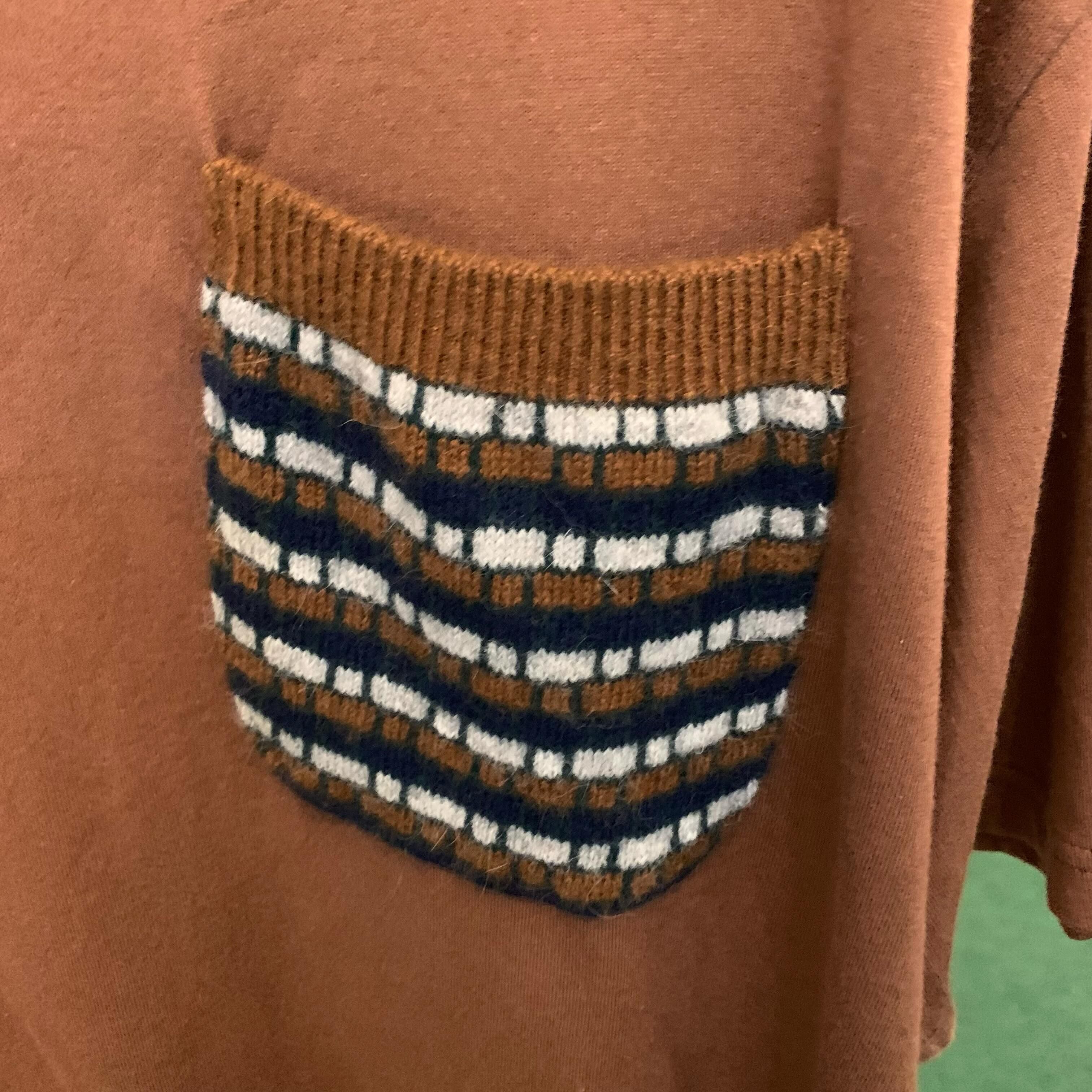 LAST PCS WHITE MOUNTAINEERING KNIT POCKET TEE - BROWN SIZE 3 IN STOCK NOW (現貨發售中)