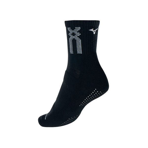 MIZUNO 短筒運動襪 (黑-白)