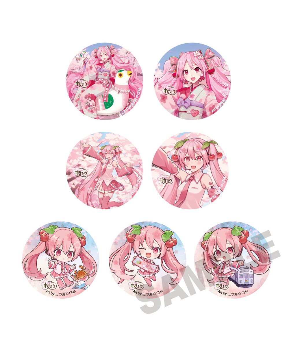 預購-櫻未來×弘前櫻花祭2026 閃亮亮集換式徽章 全7種 PACK盲盒販售 隨機出貨【日本進口精品】