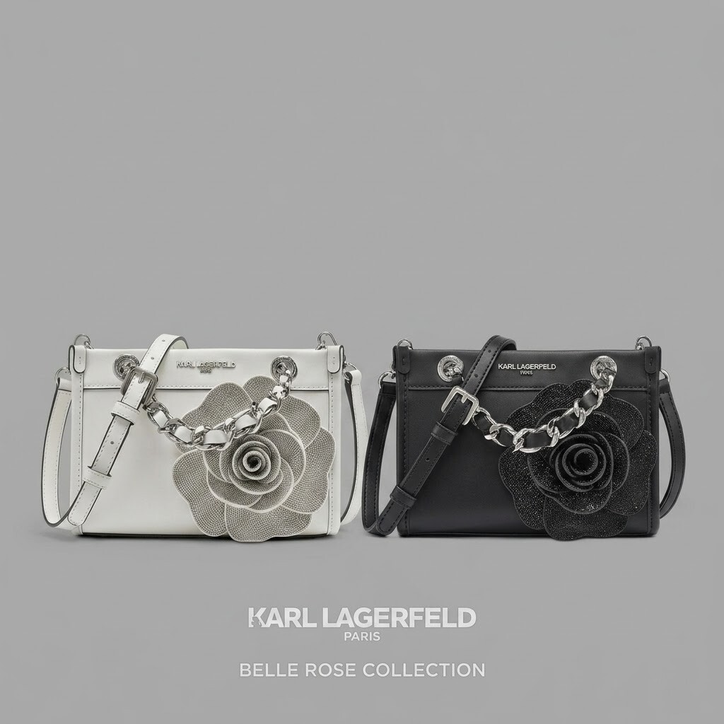 【預購】Karl Lagerfeld Paris  KL050811 SAVOIE SMALL 花花斜咩包
