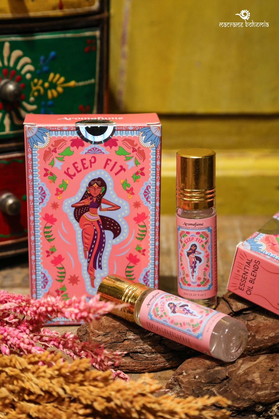 Aromafume x Macrame essential oil blends - Keep fit / Be beautiful / Focus and study / Stress leave (0508)