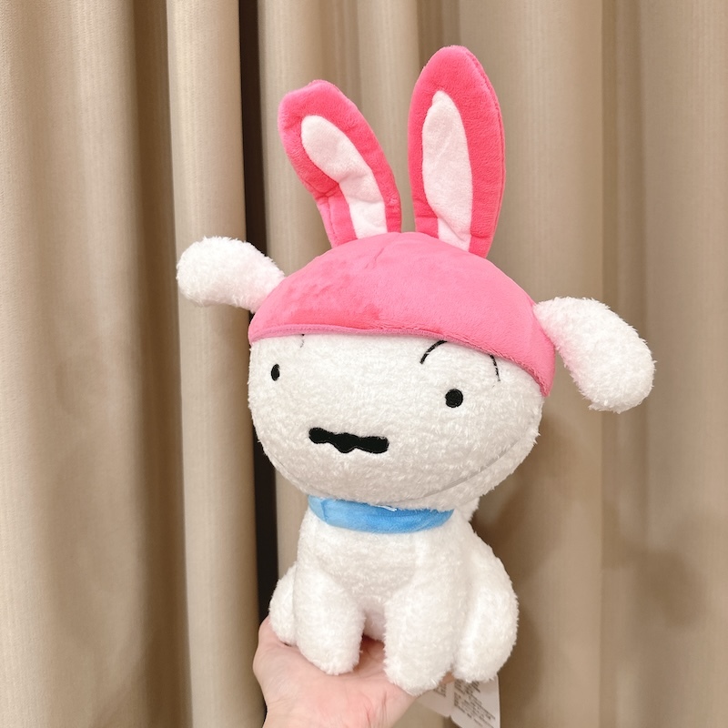 《01175》戴兔兔帽子的小白玩偶/9吋