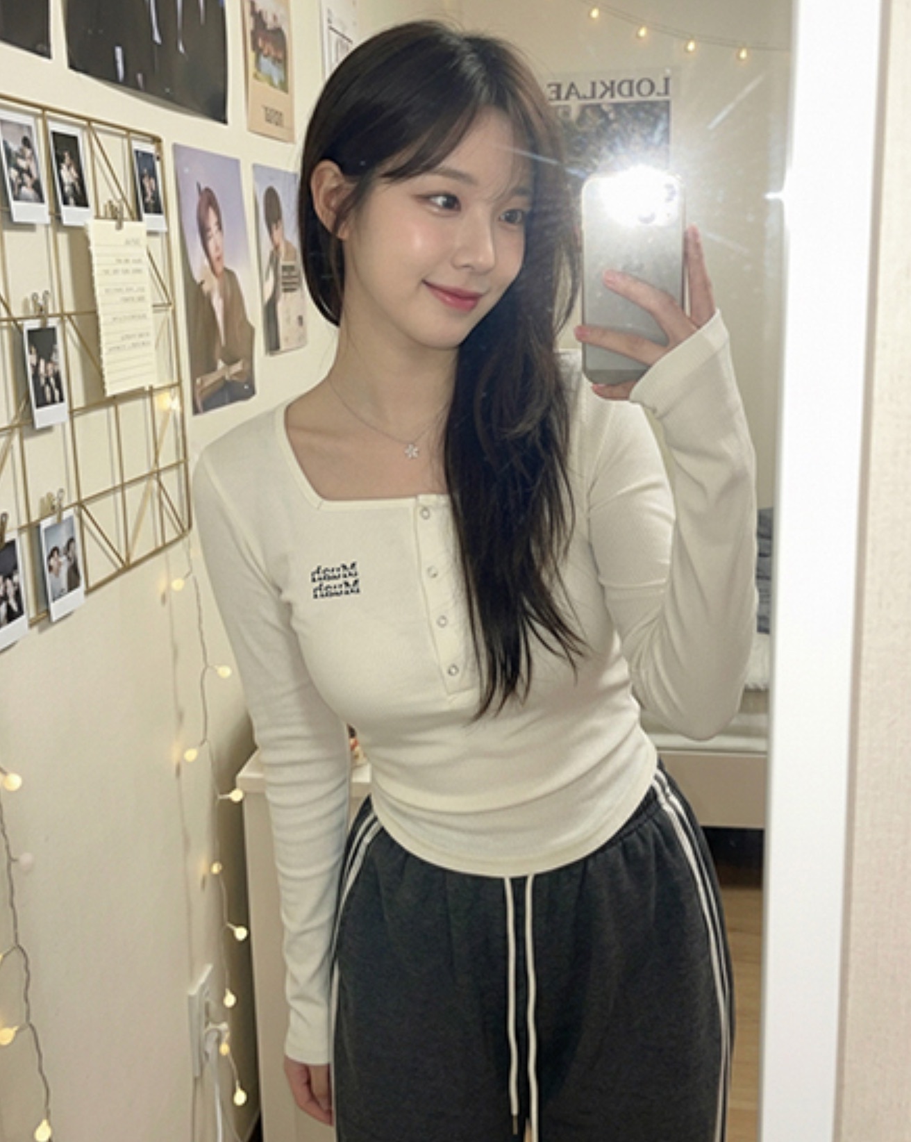 #預購 🇰🇷26春夏新款 MUAHMUAH 方領亨利縫線長袖上衣 MUT26019