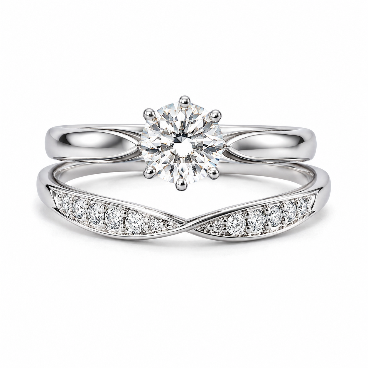 Eternal Promise | 18K Natural Diamond Couple Rings