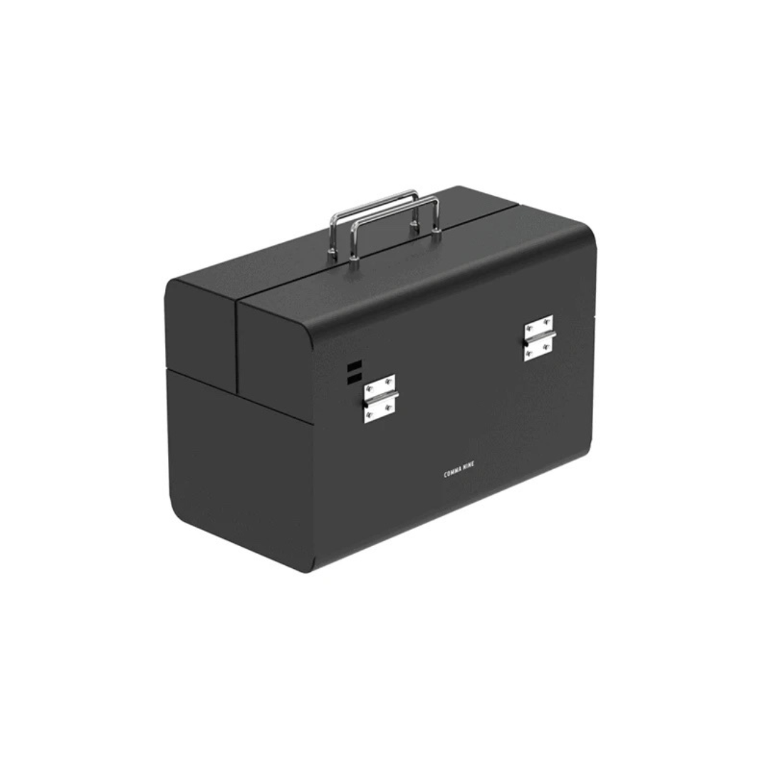 Comma Nine｜鋁製雙開工具箱｜黑色