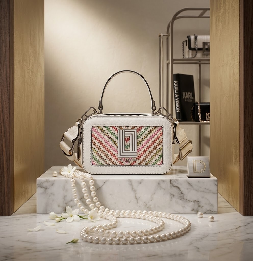 【預購】Karl Lagerfeld Paris KL050824 SIMONE RAFFIA 斜咩包