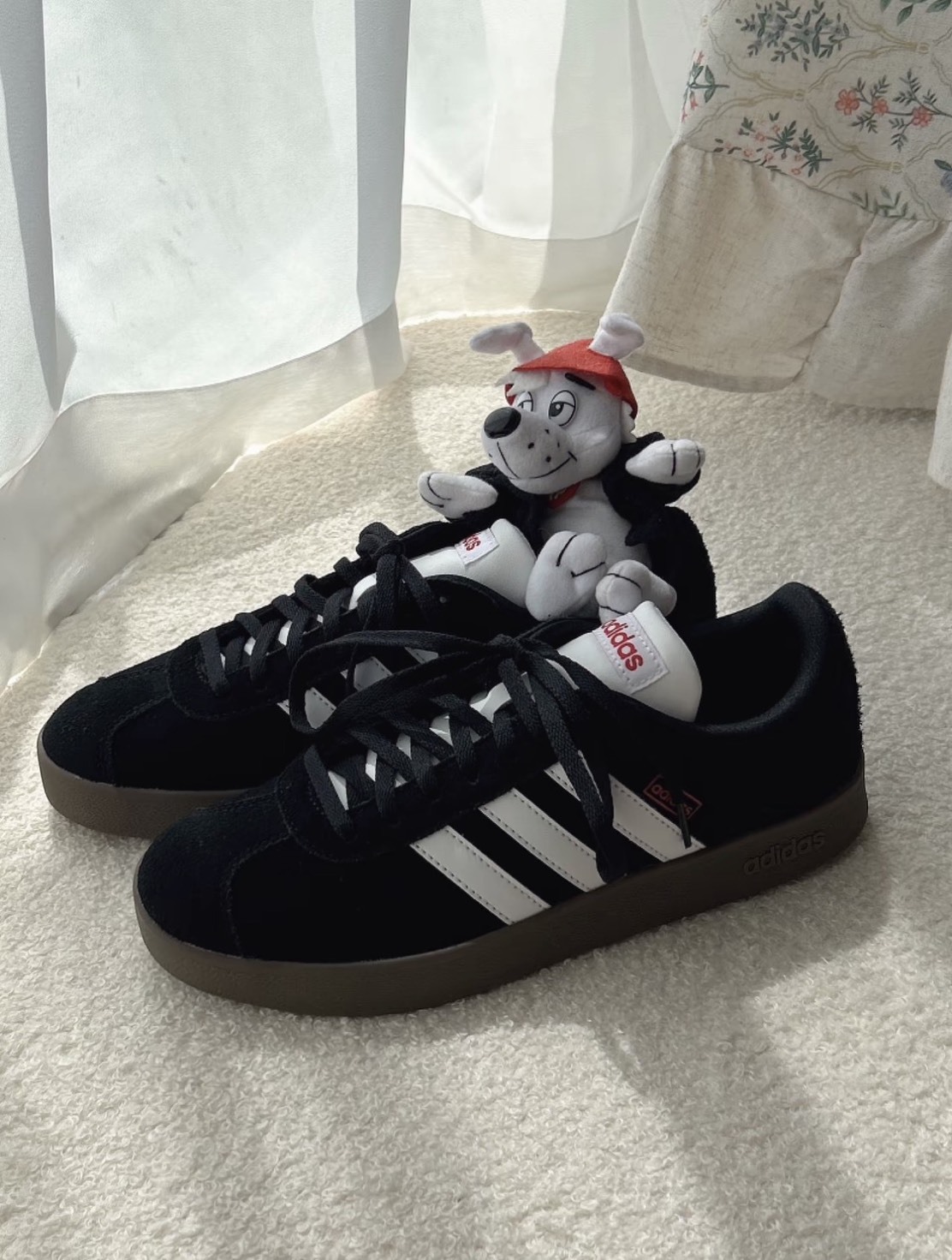 <現貨>Adidas Neo VL Court 小Samba 復古麂皮黑白 HQ1801