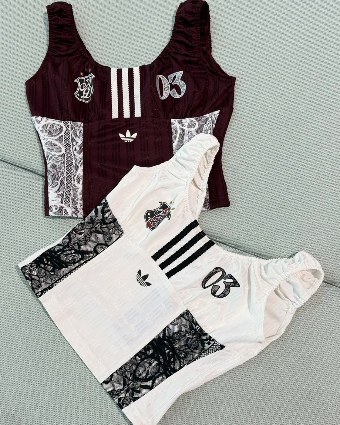 ADIDAS ORIGINALS 復古 蕾絲 圓領無袖 運動背心