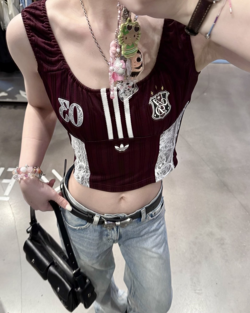 ADIDAS ORIGINALS 復古 蕾絲 圓領無袖 運動背心