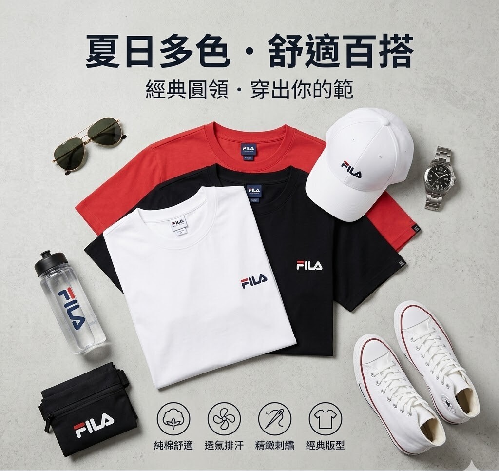 【預購】FILA WKR050803 男女同款短袖上衣