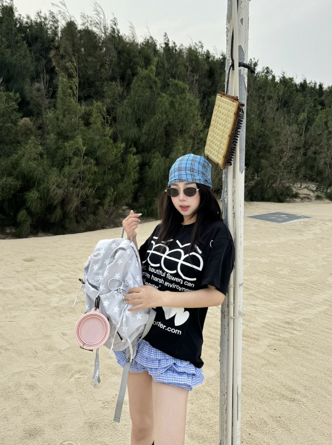 eeeeArtmonster 基礎印花 字母 設計 情侶款 愛心短袖 T恤 男女同款