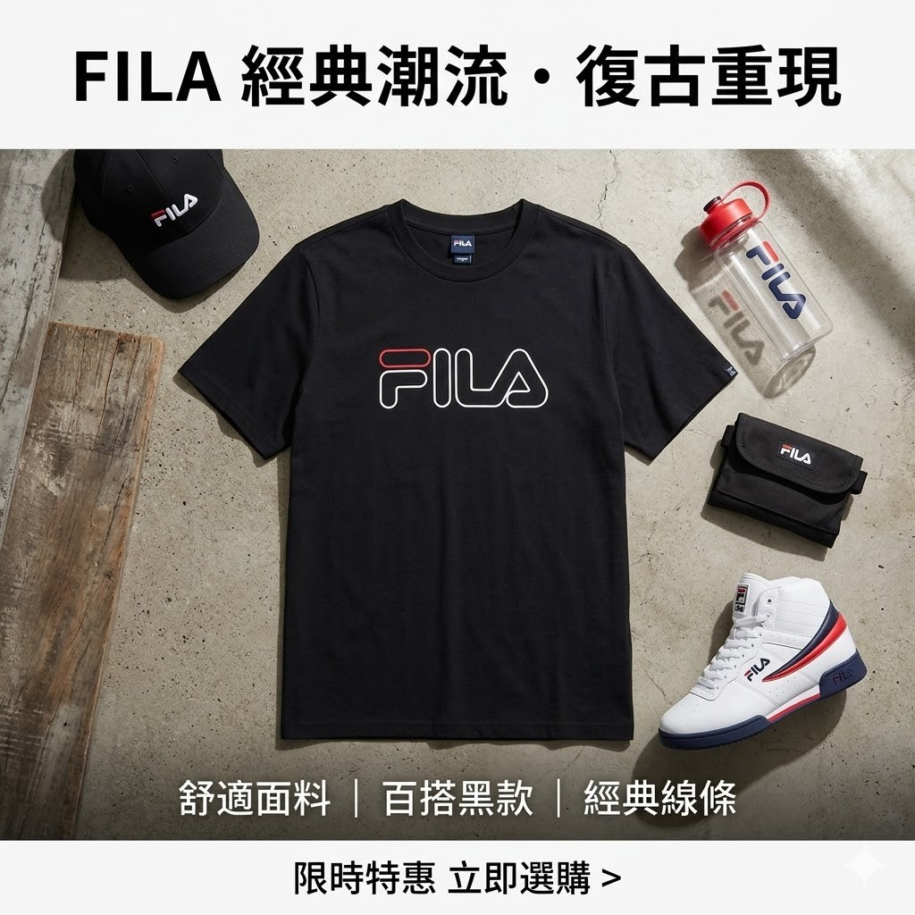 【預購】FILA WKR050804 Basic Big Linear 短袖上衣