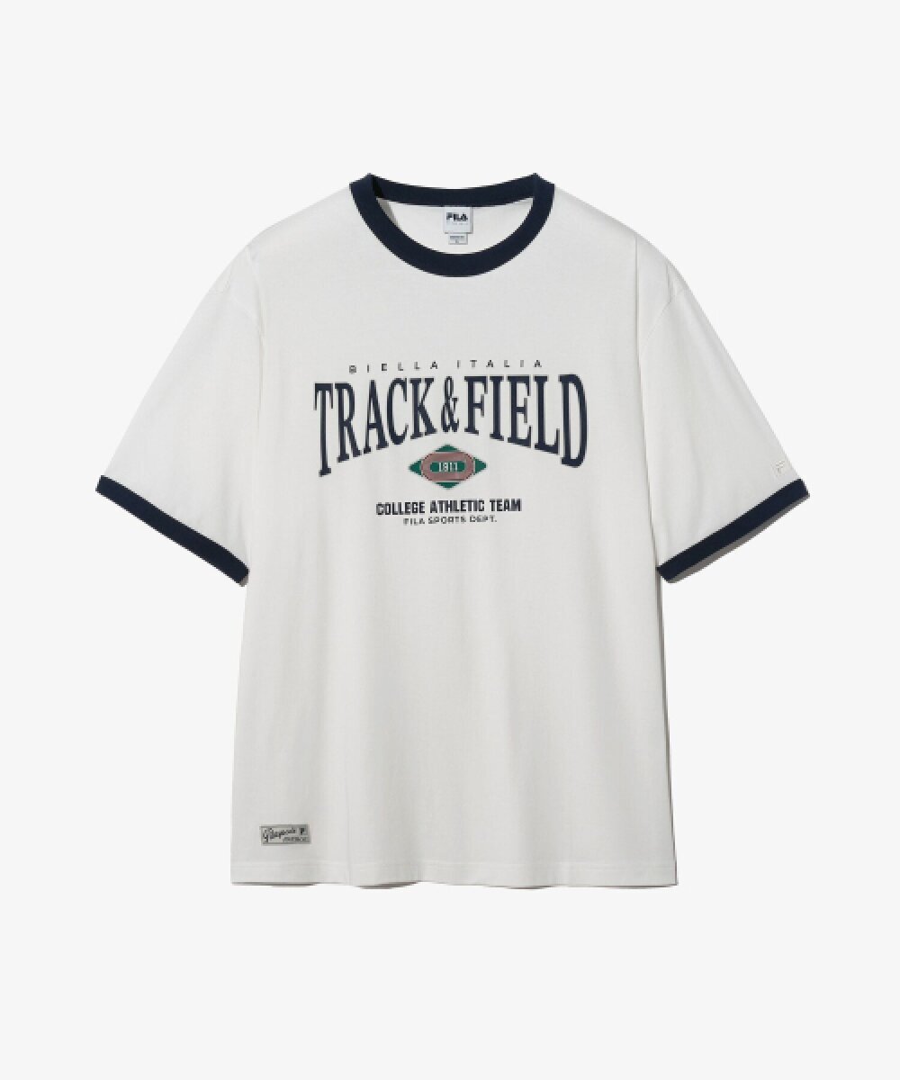 【預購】FILA WKR050805 田徑運動圖案圓領短袖上衣